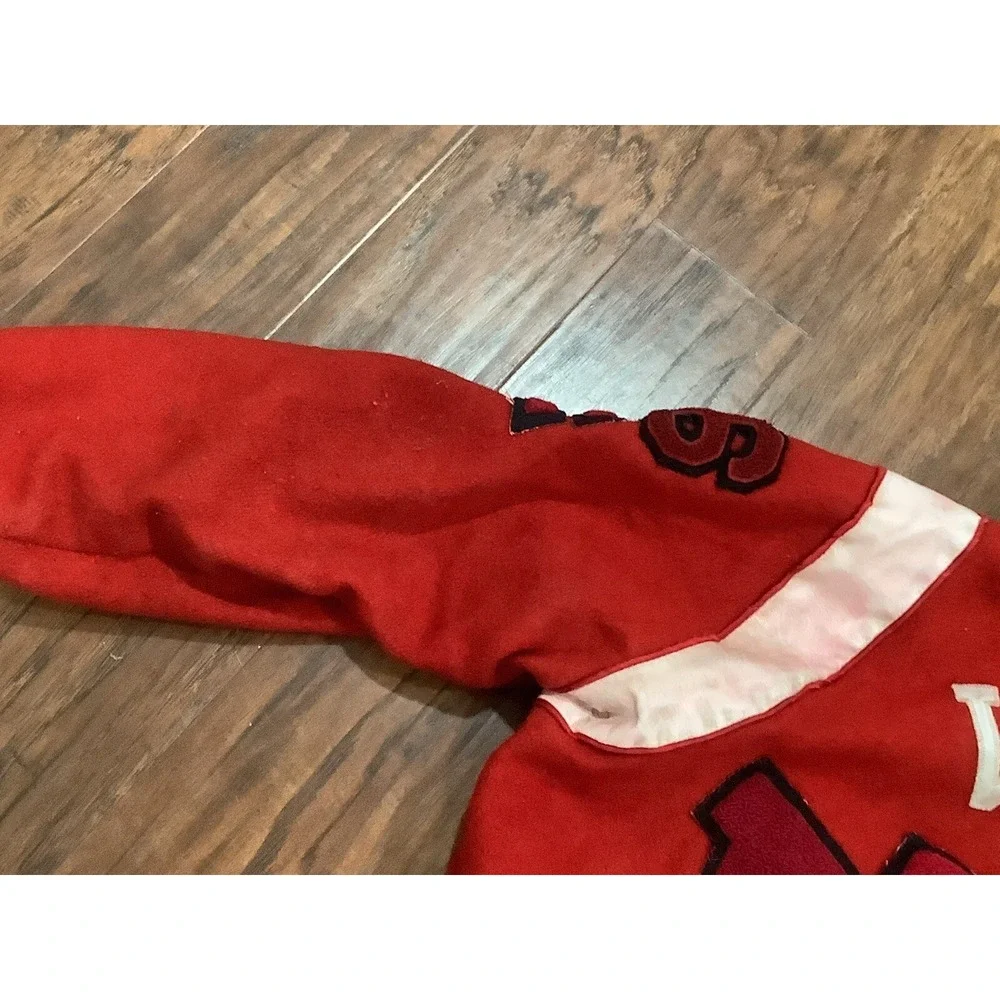 Vintage 60s 70s Hewitt Mfg. Corp Letterman Varsity Jacket  Stitch Size 42